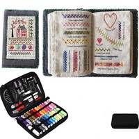 A2894 Nouveau carnet de broderie transfrontalier en lin à feuilles mobiles pour travaux manuels DIY