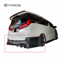 Pour Toyota ALPHARD Vellfire mise à niveau Kit de carrosserie de pare-chocs arrière de style KuhL becquet de lèvre arrière en Fiber de carbone