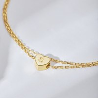 Vente en gros de bijoux avec lettres A-Z initiales en or 18 ct bracelet de cheville à maillons cubains bracelets de cheville en argent sterling S925 pour femmes avec breloques