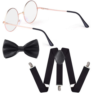 Conjunto de Disfraz de Gatsby para Halloween, Sombrero, Gafas, Cigarro Falso, Tirantes, Corbata de Moño, Accesorios - Product Image 4