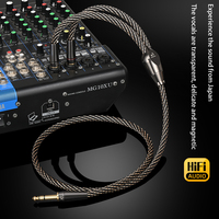Câble HIFI 6,5 mm vers double 6,5 mm, câble de haut-parleur OFC mâle-mâle, câble audio TS 6,5 vers 6,5 pour mixeur, haut-parleur, amplificateur