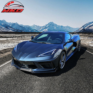 Protector de Parachoques Delantero para Chevy Corvette C8 2020-2025, Estilo 5VM, 3 Piezas, Fibra de Carbono, Difusor, Protector de Mentón - Product Image 3