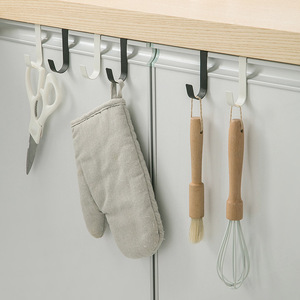 Di belakang kabinet dapur gantungan pintu tidak berlubang pintu kamar mandi kait belakang kait penyimpanan multifungsi pemasangan dinding - Product Image 2