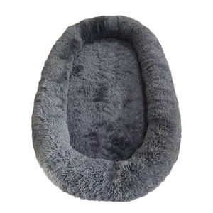 Dónut de lujo grande de felpa para mascotas, cama antideslizante para humanos, sofá, cojín, cama para perros y gatos - Product Image 3