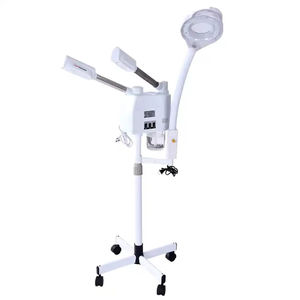 3 1 sıcak soğuk silikon yüz vapur 8x büyüteç lamba halka ışık kırışıklık giderici Salon/Sauna buharlaştırıcı yüz buhar tedavisi için - Product Image 2