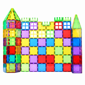 Magplayer Tessere Magnetiche per Bambini 100 Pezzi Blocchi da Costruzione <span class=keywords><strong>Arcobaleno</strong></span> 120 Pezzi, Blocchi Magnetici da Costruzione Tessere Magnetiche per Bambino - Product Image 3