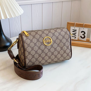 Sac à bandoulière de haute qualité pour femme, style vintage, motif géométrique, en PU, doublure en polyester, antivol, portable pour un usage quotidien - Product Image 3