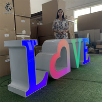 Décorations de table LOVE en métal Simba pour mariage, fête, gâteau, dessert – Écologiques et durables