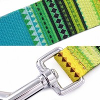 Ensemble collier et laisse pour chien, motif bohème moderne et mignon, imprimé tribal géométrique assorti, réglable, en nylon tissé, doux et durable, pour petits chiens