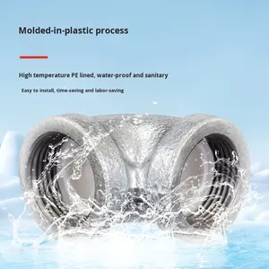 Tuyau de fonte malléable galvanisé à diamètre égal forgé à haute pression 90 connecteur fileté coudé DN15-DN100 de filetage interne - Product Image 4