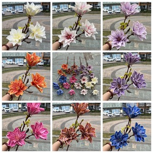 Alta calidad hecho a mano 3D Real Touch Magnolia Flores gigantes decoraciones <span class=keywords><strong>de</strong></span> boda Artificial realista para graduación Pascua Volver - Product Image 4