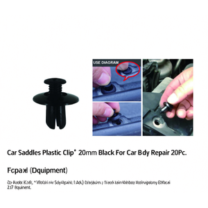 Clips de plástico para carrocería de coche, 20mm, color negro, para reparación de carrocería, 20 unidades - Product Image 2