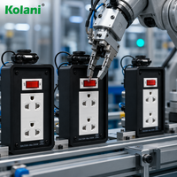Enchufe de Superficie Industrial Kolani IP44 Resistente a la Intemperie con Interruptor, Toma de Corriente Universal de 3 Pines, PVC Ignífugo para Exteriores y Talleres