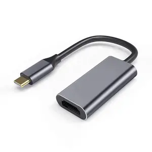 Kabel adaptor konverter HDTV, berlapis emas 4K 60Hz USB 3.1 USB-C Tipe C ke HDMI HDTV 4K 60Hz Tipe C ke HDMI untuk Laptop