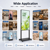 Layar Digital Signage 65 Inci FHD IPS LCD AG Anti-Glare Android Cloud CMS WiFi USB Playback untuk Retail Hotel Restoran