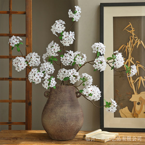 ดอกไม้ประดิษฐ์ยี่ห้อ Yihua รุ่น Floral Art ประดับมุกเทียม รูปทรงดอกแพร์ 6 หัว สีขาว ทำจากผ้าไหม ตกแต่งบ้านสไตล์จีนเซน - Product Image 4