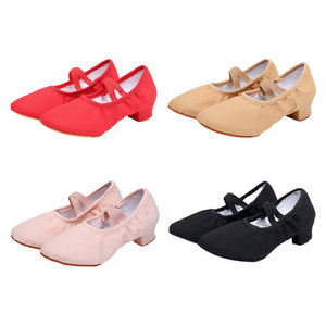 Zapatos de <span class=keywords><strong>Ballet</strong></span> Latino suaves resistentes al desgaste para adultos para profesores para mujeres en forma de sala de clase de baile corporal - Product Image 2