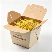 Boîte à emporter personnalisée pour nouilles chinoises en carton, boîte d'emballage pour nouilles ramen, boîte à emporter imperméable et résistante à l'huile