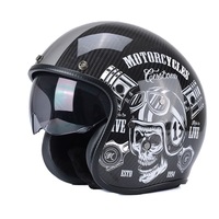 Casque de moto rétro demi-visage Casco Moto Vintage Hommes Femmes Casque de moto DOT ECE