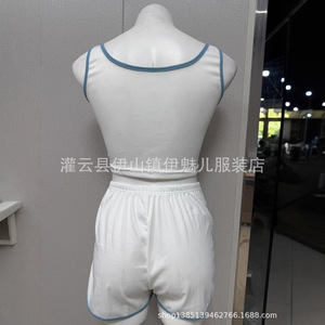 Pyjamas d'été pour femmes de petite taille : Ensemble deux pièces adorable avec débardeur et short - Vêtements décontractés pour la maison - Product Image 3