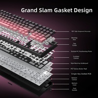 K98 Pro Mechanical RGB Universal Keyboard Cherry-pink Blue Switches ABS Keycaps Three-mode Connectivity Waterproof Gaming