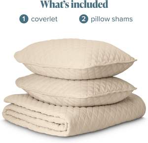 Juego de Cubrecamas Acolchados de Microfibra <span class=keywords><strong>Beige</strong></span>, Grosor Moderado, Ecológicos, Lavables a Máquina, Estilo Moderno, Uso en Todas las Estaciones, Cómodos - Product Image 6