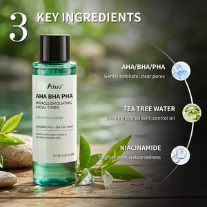 Tónico Facial Coreano <span class=keywords><strong>AHA</strong></span> <span class=keywords><strong>BHA</strong></span> PHA con Niacinamida, Ácido Salicílico y Árbol de Té, Exfoliante e Iluminador, 150 ml - Product Image 2