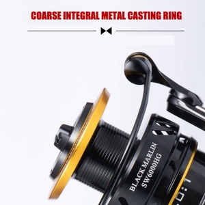 <span class=keywords><strong>Moulinets</strong></span> de Pêche Lurekiller BLACK MARLIN à Tambour Fixe, Canne à Lancer Longue, Moulinet de Pêche Entièrement Métal pour Jigging - Product Image 6