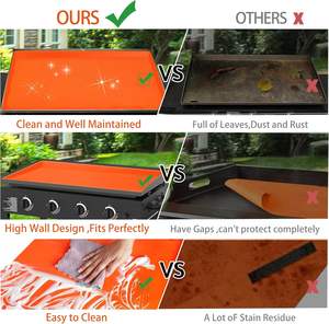 Alfombrilla antiadherente personalizada <span class=keywords><strong>para</strong></span> parrilla de barbacoa de grado alimenticio, alfombrilla <span class=keywords><strong>para</strong></span> plancha, cubierta <span class=keywords><strong>protectora</strong></span> de silicona, alfombrillas grandes de silicona <span class=keywords><strong>para</strong></span> parrilla al aire libre - Product Image 4