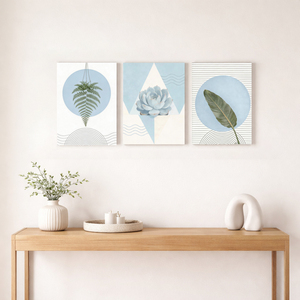 Tableau mural sur toile abstrait floral, lot de 3 impressions d'images florales, affiche de peinture botanique pour salon et chambre à coucher - Product Image 2