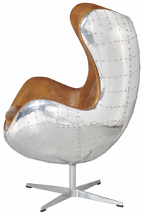 Silla Moderna Estilo Aviador con Forma de Huevo, Cojines Cómodos, Diseño Elegante y Construcción Duradera, Perfecta para Sala de Estar, Oficina o Salón - Product Image 4