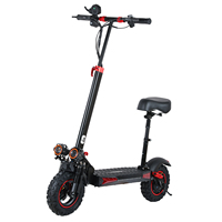 Trottinette électrique pliable noire, version européenne, sans balais, deux roues, pour trajets quotidiens, en alliage d'aluminium, pneus tout-terrain sous vide