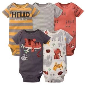 Body de Verano de Alta Calidad para Bebé, Paquete de 5 Piezas, Unisex, Mameluco para Recién Nacido - Product Image 6
