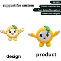 Op maat gemaakte fruit pluche mascotte speelgoed, hot seller, realistische cartoon sinaasappel knuffel, echte citrus groothandel, maak je eigen knuffel