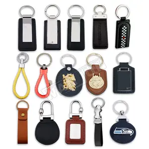 Benutzer definierte Auto Schlüssel bund Leder Schlüssel bund Sublimation Logo Auto Metall Leder Schlüssel anhänger