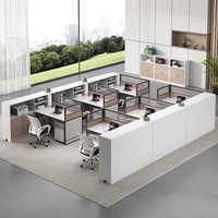 Poste de travail de bureau avec cloison, ensemble bureau et chaise, bureau mural pour personnel, écran de séparation simple, écologique et personnalisable