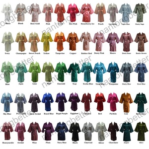 Kimono de seda satinada para novia y dama de honor, túnicas de boda - Product Image 6