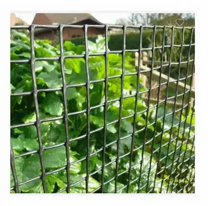 Fenda de malha de fio revestida de vinil, verde, alta qualidade, para jardim, cerca protetora