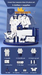 Nouvel Ensemble <span class=keywords><strong>de</strong></span> Vêtements d'Été en Pur Coton <span class=keywords><strong>de</strong></span> Classe A <span class=keywords><strong>pour</strong></span> Nouveau-né Garçon, Style Décontracté, Fournitures Cadeau Boîte Cadeau <span class=keywords><strong>de</strong></span> Pleine Lune <span class=keywords><strong>pour</strong></span> Bébé Garçons - Product Image 6