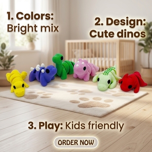 Modelos de Animales de Dibujos Animados en Miniatura Impresos en 3D, Juguetes Multicolores a Escala Micro para Niños, Regalos Promocionales con Logotipo Personalizado, Adorables - Product Image 2