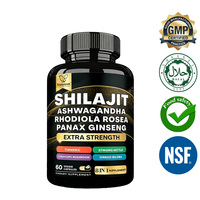 Capsules Neewwon 8-en-1 Shilajit Ashwagandha, Rhodiola Rosea Panax Ginseng, Soutien Énergétique et Anti-Stress, Prêt à Expédier