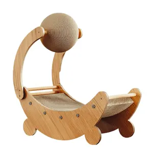 Lamb Moon thuyền thanh kiếm cây gai dầu Dây mèo gãi bài XXL leo khung gãi Board cho một con mèo