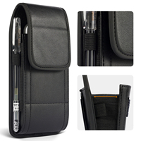 Étui de ceinture multifonction en cuir PU et nylon pour téléphone, avec clip de ceinture, porte-stylo et fente pour cartes, idéal pour le transport quotidien en extérieur