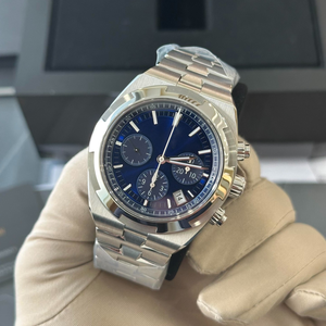 Luxury Men's <b>Automatic</b> <b>Chronograph</b> Watch Blue Dial 904L Stainless Steel Sapphire Crystal OEM - Product Image 2