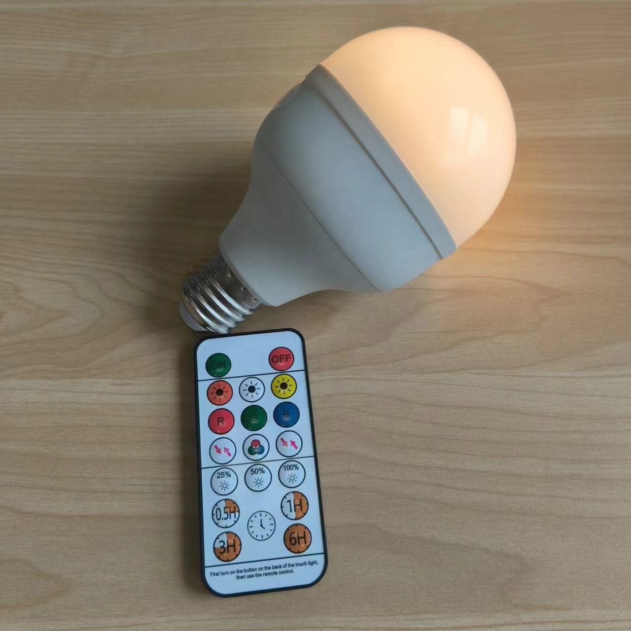 USB Rechargeable LED RGB Magnetic E26/E27 Globe Bulb Light Portable Remote for Emergency Camping & Residential Cabinets