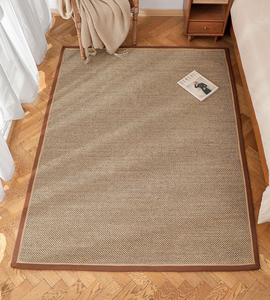 Huangma Wool Seagrass Blend Sisal Fireproof Washable Anti-Static Eco-Friendly Reversible Thick <b>Machine</b> Made Natural Color Carpet - Product Image 4