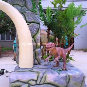 Arche de dinosaures animatroniques métalliques personnalisable pour intérieur/extérieur - Entrée à thème multi-speses avec rugissements réalistes, résistante à la corrosion - Product Image 6