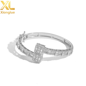 Hip Hop <b>Copper</b> Irregular Shape Zircon Geometric Gold Silver Adjustable Diamonds Jewelry <b>Bracelet</b> Men Women - Product Image 2