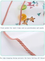 Bavoir d'alimentation pour bébé en polyester unisexe de couleur personnalisée avec manches longues tablier imperméable à l'eau fermeture à bouton pression pour l'heure du repas de bébé