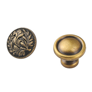 Manija y pomo para muebles, aleación de zinc, redondo, bronce antiguo, cajón, armario, estilo minimalista, duradero - Product Image 5